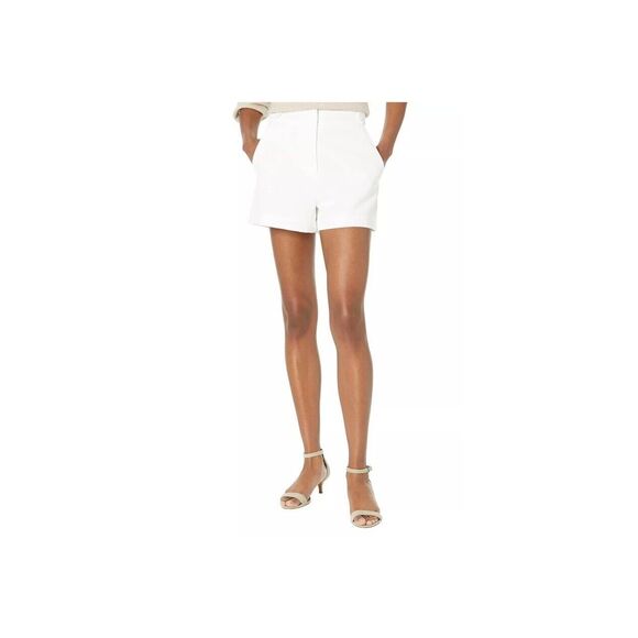 MILLY Aria Cady Sz 6 Button Tab Shorts Ivory Ecru White - Picture 11 of 16